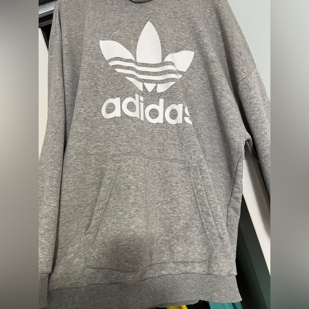 Grey adidas hoodie